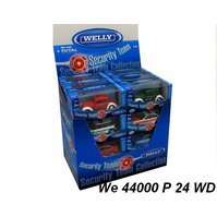 Welly 1:43 Display Box auta krabička,code Welly 44000P-24WD Security, sada = assort 24 ks