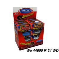 Welly 1:43 Display Box auta krabička,code Welly 44000A-24WD New serie, sada = assort 24ks