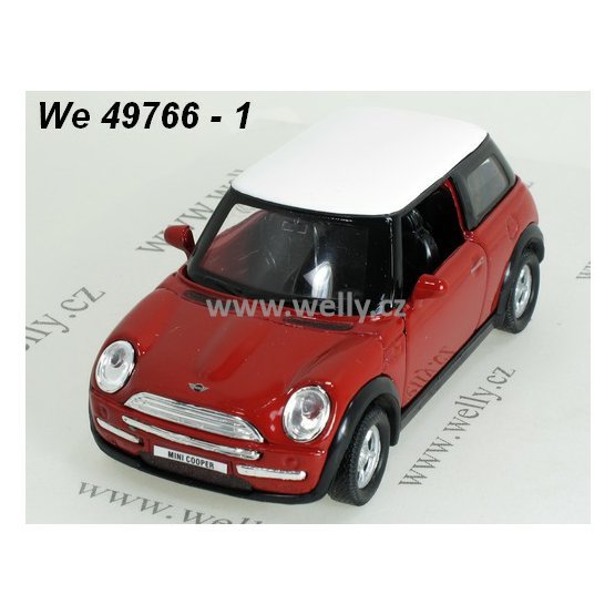 Welly 1:34-39 Mini Cooper (red/white) - code Welly 49766