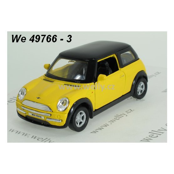 Welly 1:34-39 Mini Cooper (yellow/black) - code Welly 49766