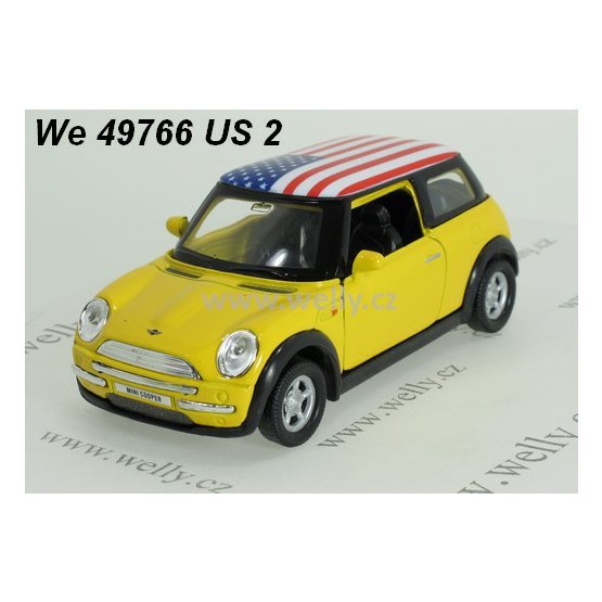 Welly 1:34-39 Mini Cooper (USA yellow) - code Welly 49766US,