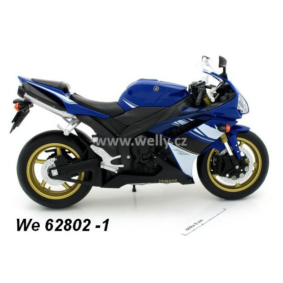 Welly 1:10 Yamaha YZF-R1 (blue), code Welly 62802, modely motocyklů
