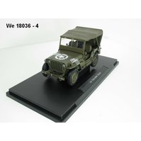 Welly 1:18 Jeep Willys 1942 US Army 1/4 Ton version (matt green) - code Welly 18055H