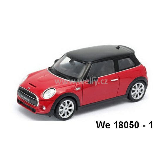 Welly 1:18 New Mini Hatch (red) - code Welly 18050, modely aut