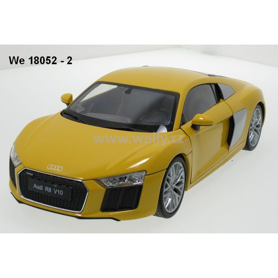 Welly 1:18 Audi 2016 R8 V10 (yellow) - code Welly 18052, modely aut