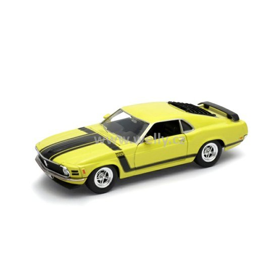 Welly 1:24 Ford 1970 Mustang Boss 302 (yellow) - code Welly 22088, modely aut