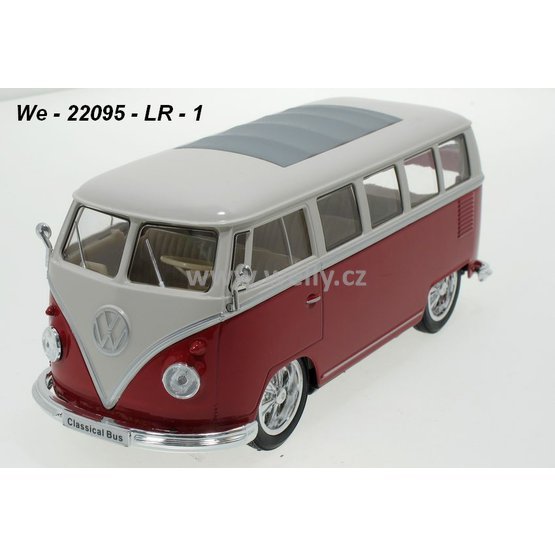 Welly 1:24 VW 1963 T1 Bus Low Ride (red) - code Welly 22095LR, modely aut