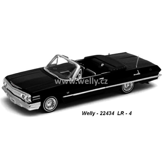 Welly 1:24 Chevrolet 1963 Impala (black) - code Welly 22434, modely aut