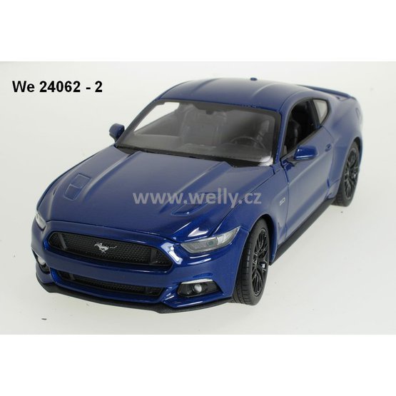 Welly 1:24 Ford 2015 Mustang GT (blue) - code Welly 24062, modely aut