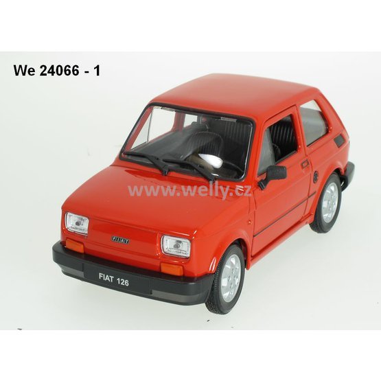 Welly 1:21 Fiat 126 (red) - code Welly 24066, modely aut