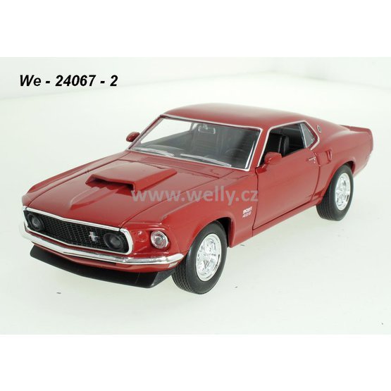 Welly 1:24 Ford 1969 Mustang Boss 429 (red) - code Welly 24067, modely aut