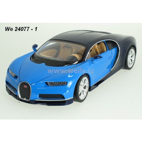 Welly 1:24 Bugatti Chiron (blue) - code Welly 24077, modely aut