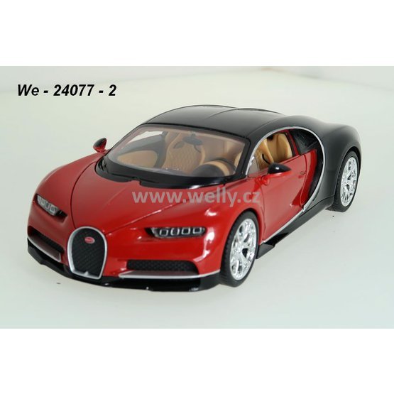 Welly 1:24 Bugatti Chiron (dark metallic red) - code Welly 24077, modely aut