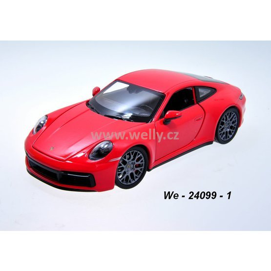 Welly 1:24 Porsche 911 Carrera 4S (red) - code Welly 24099, modely aut