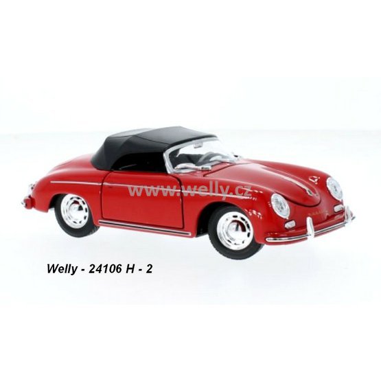 Welly 1:24 Porsche 356A Speedster soft top (red) - code Welly 24106H, modely aut
