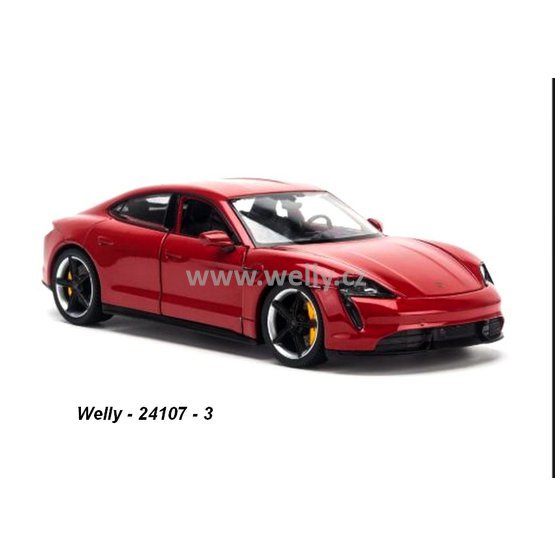 .Welly 1:24 Porsche Taycan Turbo S (red) - code Welly 24107, modely aut