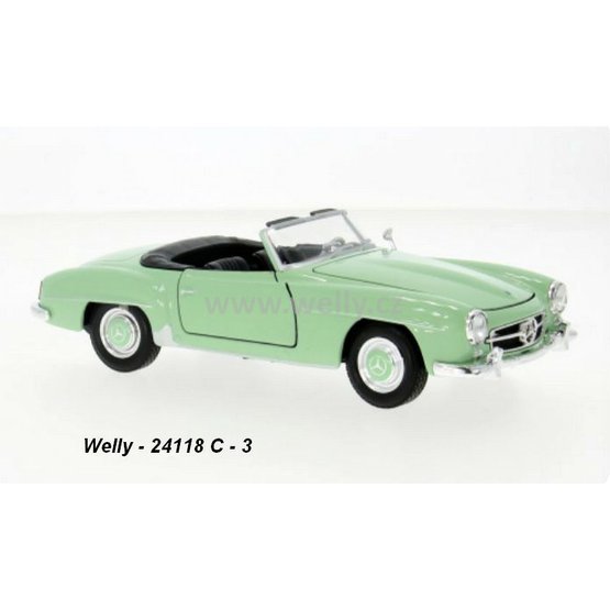 Welly 1:24 Merdedes-Benz 190 SL 1955 convertible (green) - code Welly 24118C, modely aut