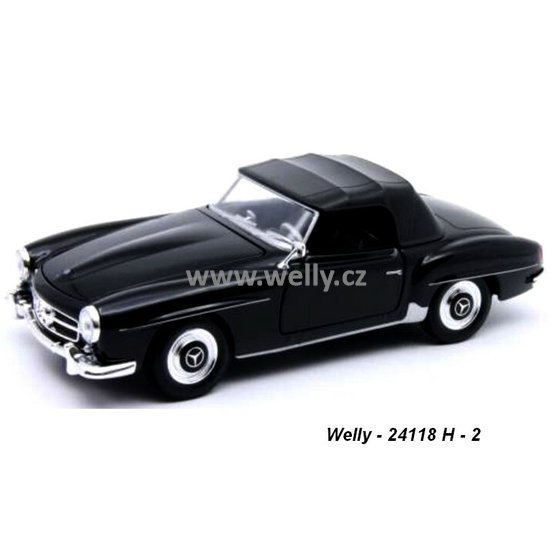 .Welly 1:24 Merdedes-Benz 190 SL 1955 soft-top (black) - code Welly 24118H, modely aut