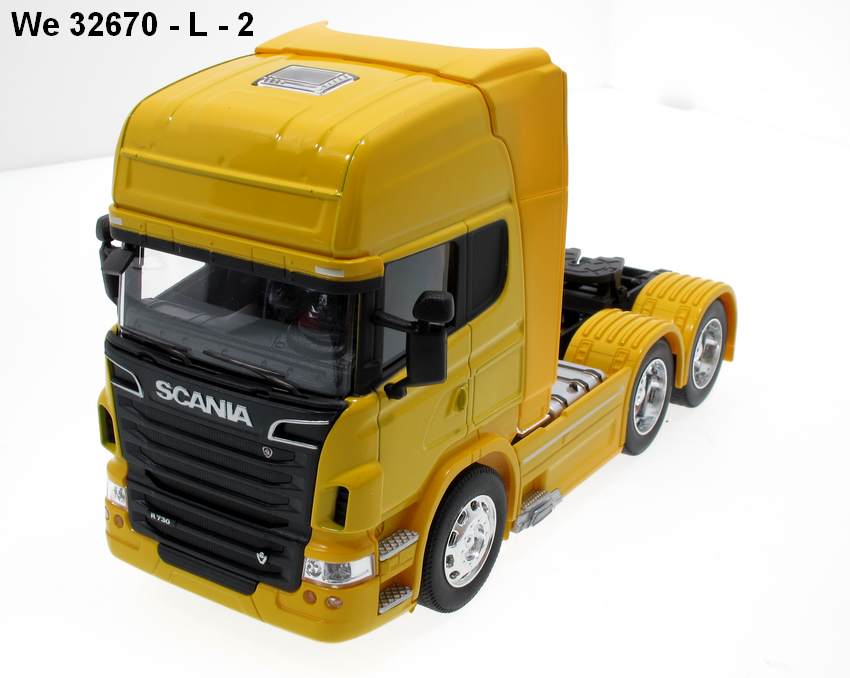 SCANIA V8 R730 TIR KAMION SZÁLLÍTMÁNYOZÓ AUTÓ 1:64 MODELL FÉM WELLY