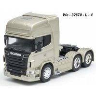Welly 1:32 Scania V8 R730 6x4 (gold) - code Welly 32670L, model tahače