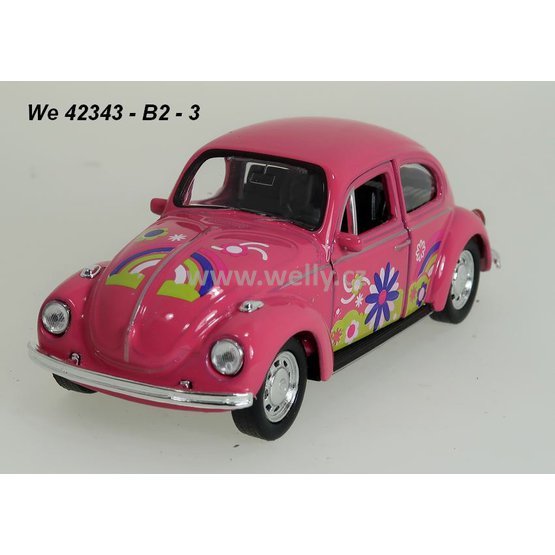 Welly 1:34-39 Volkswagen Beetle Hard Top Summer (pink) - code Welly 42343 B2, modely