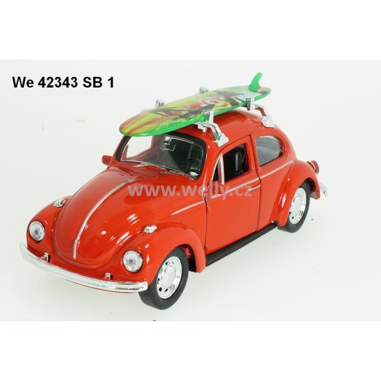 Welly 1:34-39 Volkswagen Beetle Hard Top with Surf (red) - code Welly 42343 SB, modely
