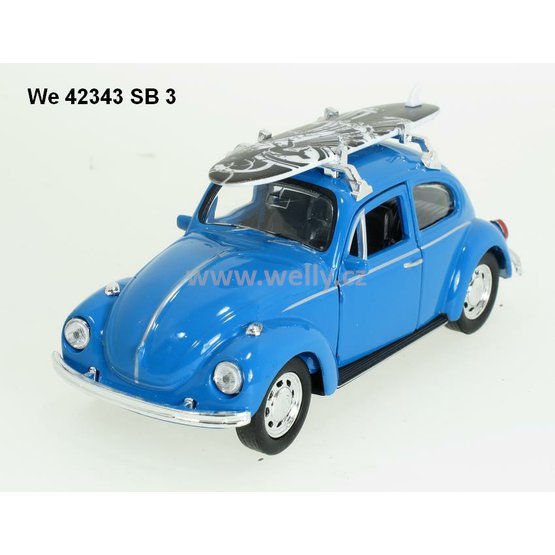 Welly 1:34-39 Volkswagen Beetle Hard Top with Surf (blue) - code Welly 42343 SB, modely