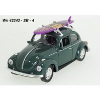 Welly 1:34-39 Volkswagen Beetle Hard Top with Surf (d.green) - code Welly 42343 SB, modely