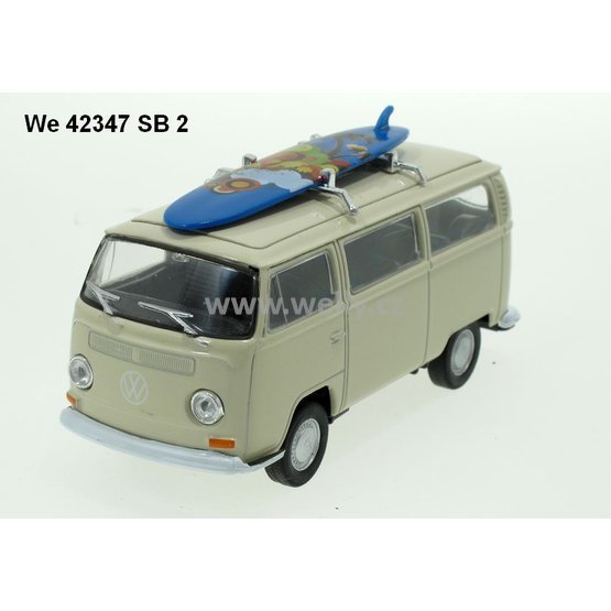 Welly 1:34-39 Volkswagen ´72 T2 Bus with Surf (cream) - code Welly 42347SB, modely aut