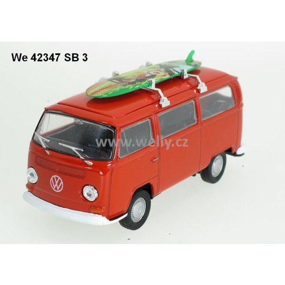Welly 1:34-39 Volkswagen ´72 T2 Bus with Surf (red) - code Welly 42347SB, modely aut