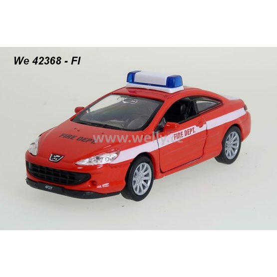 Welly 1:34-39 Peugeot Coupé 407 (Fire Dept.) - code Welly 42368FI, modely aut