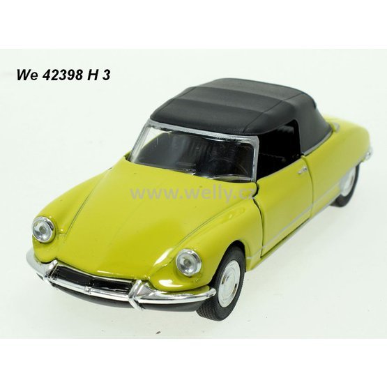 Welly 1:34-39 Citroen DS 19 hard top (yellow) - code Welly 42398H, modely aut