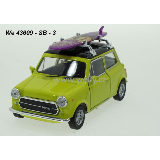 Welly 1:34-39 Mini Cooper 1300 with Surf (yellow) - code Welly 43609SB, modely aut
