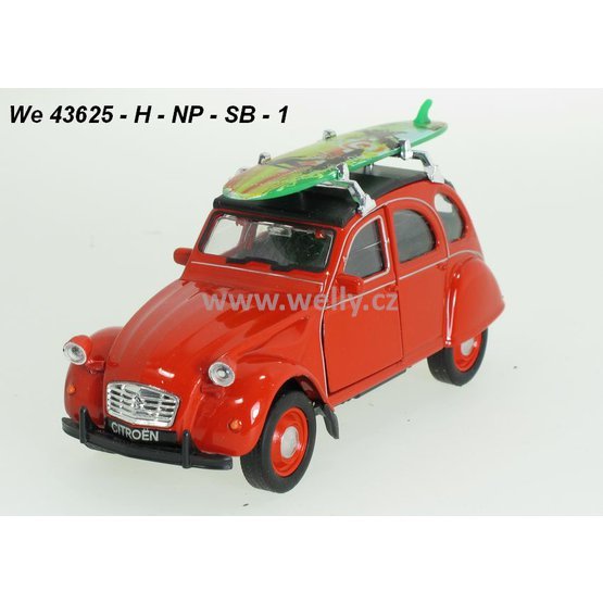 Welly 1:34-39 Citroën 2CV Surf (red) - code Welly 43625HNPSB, modely aut