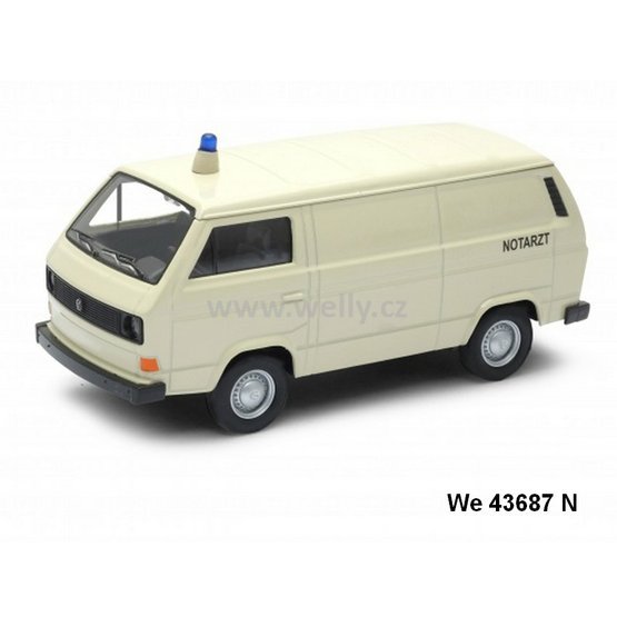Welly 1:34-39 Volkswagen T 3 Van (sanitka) - code Welly 43687N, modely aut