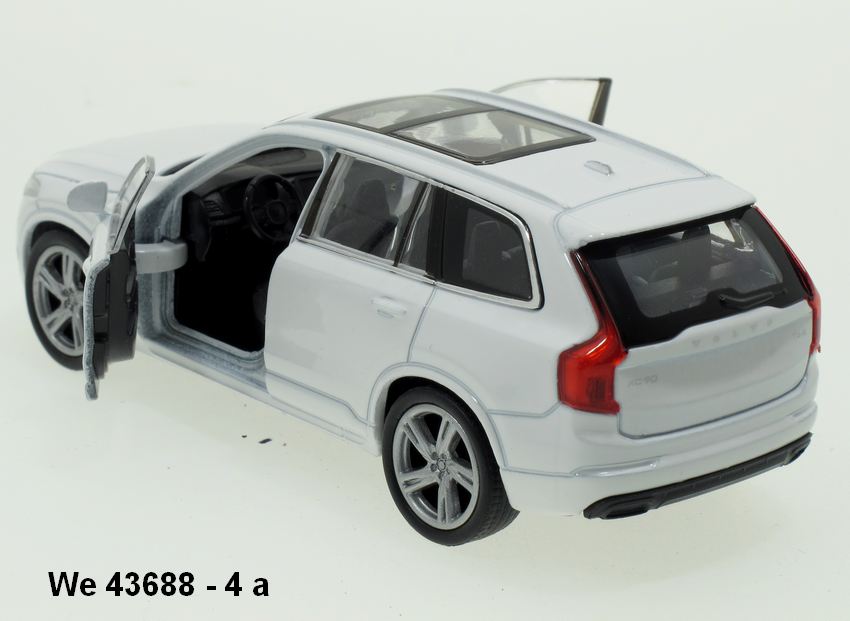 Welly Volvo XC90 SUV Argento Grigio 2a Generazione 2015 1/34-1/39 Metal Modello Auto The Cast Nuovo In Scatola - 3