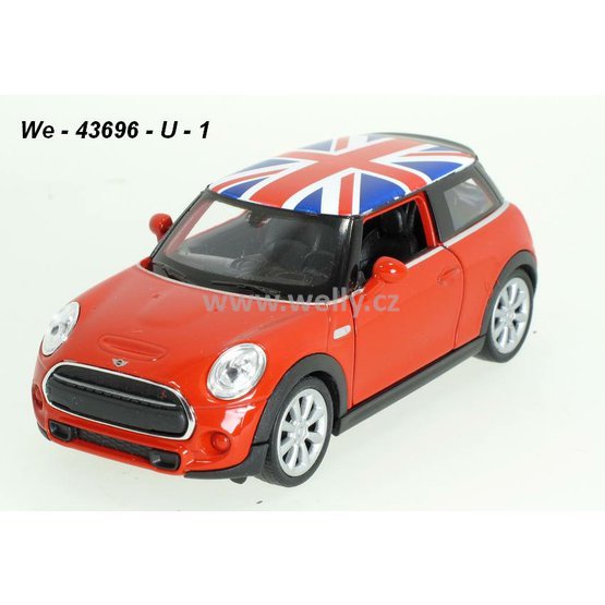 Welly 1:34-39 New Mini Hatch UK (red) - code Welly 43696U, modely aut