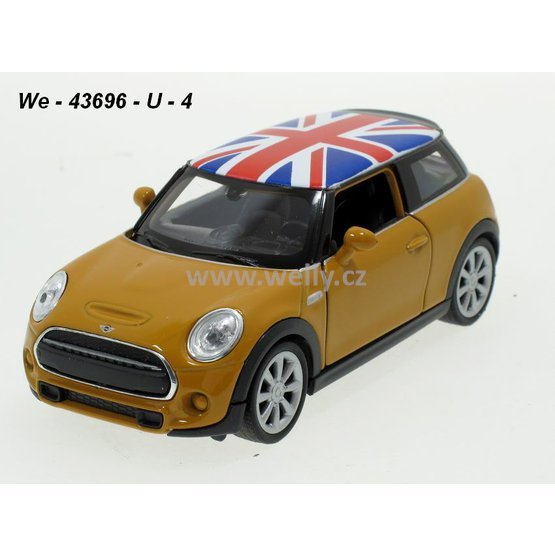 Welly 1:34-39 New Mini Hatch UK (orange) - code Welly 43696U, modely aut