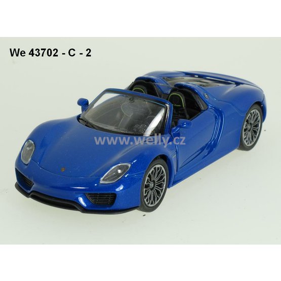 Welly 1:34-39 Porsche 918 Spyder convertible (blue) - code Welly 43702C, modely aut