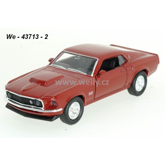 Welly 1:34-39 Ford Mustang 1969 Boss 429 (burgundy) - code Welly 43713, modely aut