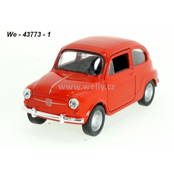Welly 1:34-39 Fiat 600 (red) - code Welly 43772, modely aut