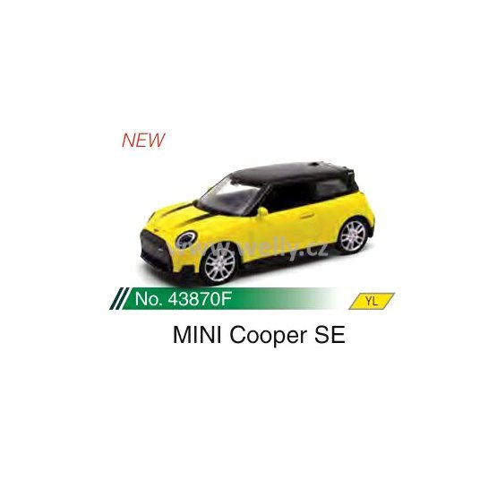 Welly 1:34-39 Mini Cooper SE (yellow) - code Welly 43870