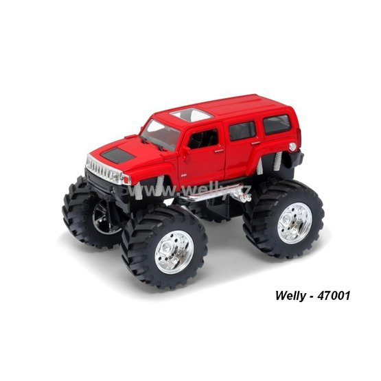 Welly 1:34-39 BIG WHEELS Hummer H3 (red) - Welly code 47001