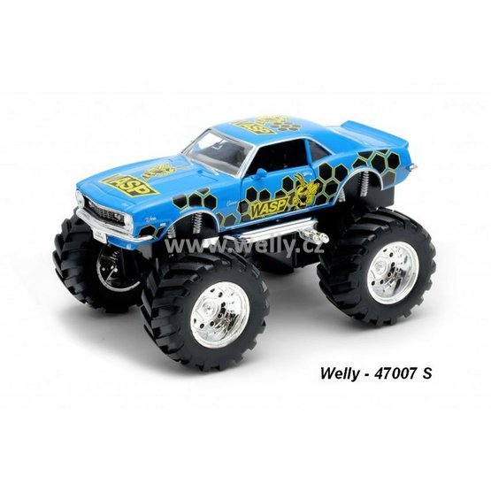Welly 1:34-39 BIG WHEELS Chevrolet Camaro Z28 1968 (blue) - Welly code 47007 S