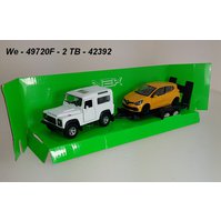 Welly 1:34-39 Trailer set LR Defender +Renault Clio - code Welly 42392F-2TB(A)