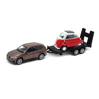 Welly 1:34-39 Trailer set BMW X5 +Mini Cooper 1300 - code Welly 43691F-2TB(A)