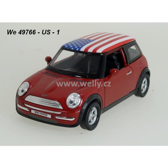 Welly 1:34-39 Mini Cooper (USA red) - code Welly 49766US, modely aut