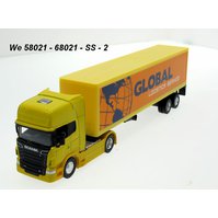 Welly 1:64 Scania V8 R730 Hauler Global (yellow) - code Welly 68021SS, modely aut
