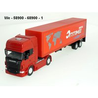 Welly 1:64 Scania V8 R730 Hauler Intime (red) - code Welly 68021SS, modely aut
