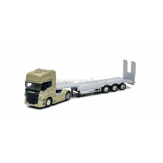 Welly 1:64 Scania V8 R730 Lowboy Trailer (gold) - code Welly 68025S, modely aut